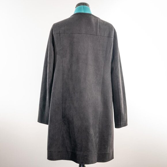 Duster Jacket Black Long Sleeve Minimal Size Medium - Picture 2 of 3